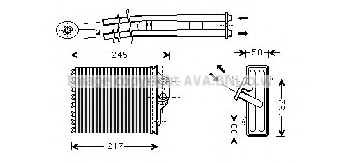 PRASCO FTA6350 Heat Exchanger, interior heating
